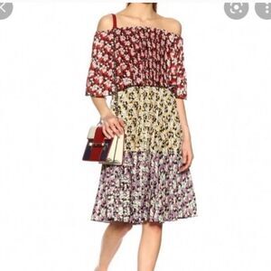 NWT Valentino pleated floral dress